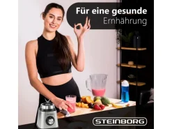 Steinborg SB-7020 Edelstahl Standmixer 1,5 Liter BPA-Frei 800 Watt