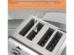 Steinborg SB-2080 Edelstahl Toaster 4 Scheiben 1630W