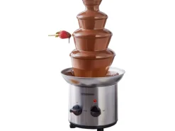 Steinborg SB-6030 Schokoladenbrunnen Edelstahl 4-Etagen 1250g Kapazität 190 Watt