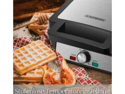 Steinborg SB-2060 Waffeleisen für 4 Waffeln Antihaftbeschichtung 1200 Watt