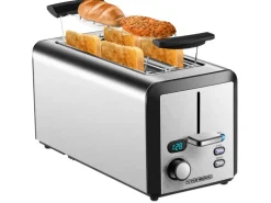 Steinborg SB-2211 XXL Langschlitz Toaster mit Brötchenaufsatz 1500 Watt
