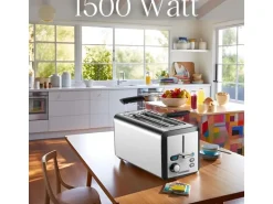 Steinborg SB-2211 XXL Langschlitz Toaster mit Brötchenaufsatz 1500 Watt