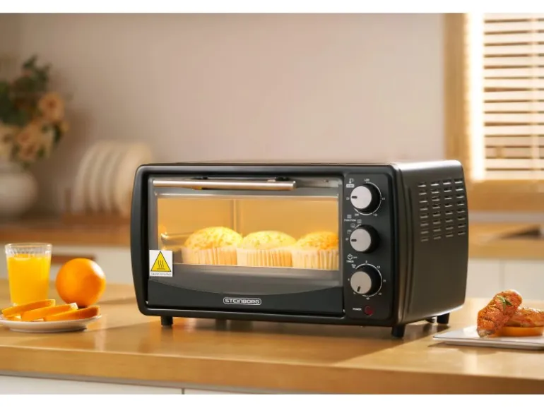 Steinborg SB-3005S Minibackofen 13 Liter 1200 Watt Schwarz