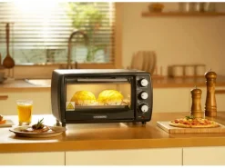 Steinborg SB-3005S Minibackofen 13 Liter 1200 Watt Schwarz