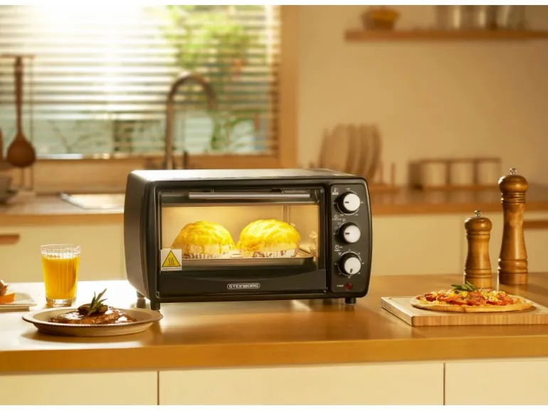 Steinborg SB-3005S Minibackofen 13 Liter 1200 Watt Schwarz