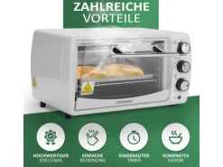 Steinborg SB-3005W Minibackofen 13 Liter 1200 Watt Weiß