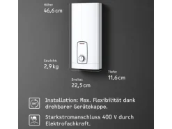 Stiebel Eltron Elektronischer Durchlauferhitzer DHB ST TREND 18/21/24 kW Wählbar