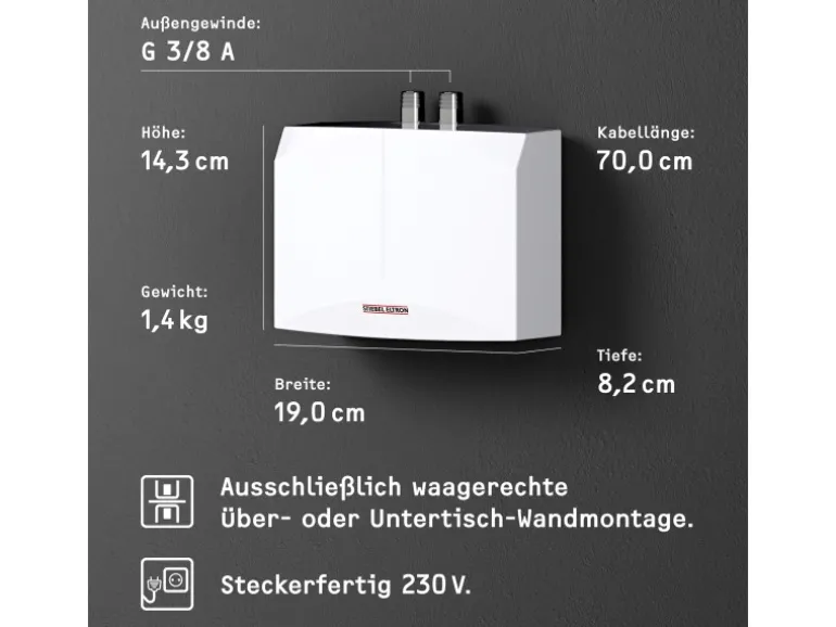 Stiebel Eltron Kleindurchlauferhitzer DNM 3 Hydraulisch 3,5 kW