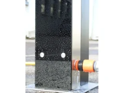 Summer Fun Exquisit Solardusche aus Edelstahl mit Glasfront