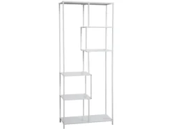 Svita Kela Metallregal 6 Ebenen Küchenregal Badregal Industrial Style Weiß