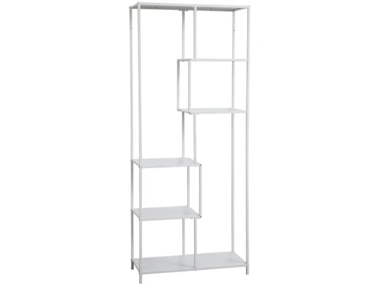 Svita Kela Metallregal 6 Ebenen Küchenregal Badregal Industrial Style Weiß