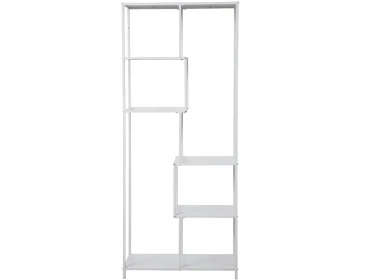 Svita Kela Metallregal 6 Ebenen Küchenregal Badregal Industrial Style Weiß