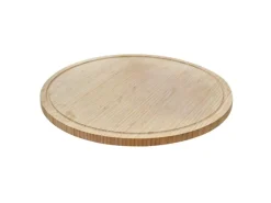 Svita Luigi 2er Bambustablett Schneidebrett Küchenbrett Servierplatte Saftrille