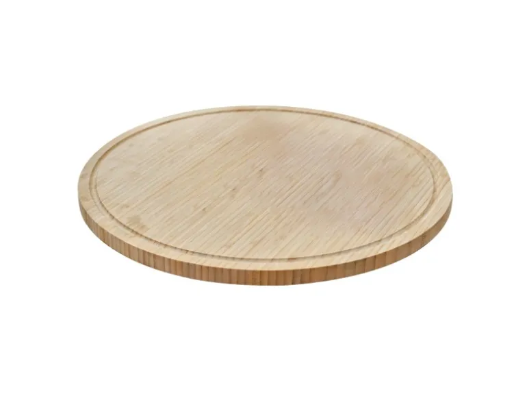 Svita Luigi 2er Bambustablett Schneidebrett Küchenbrett Servierplatte Saftrille