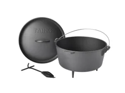 Taino Dutch Oven Gusseisen 8L Set Deckelheber Ständer Zubehör Cast Iron