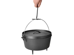 Taino Dutch Oven Gusseisen 8L Set Deckelheber Ständer Zubehör Cast Iron