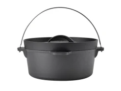 Taino Dutch Oven 4L Gusseisen Feuertopf Deckelheber Grillzubehör Dopf