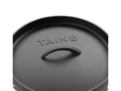 Taino Dutch Oven 4L Gusseisen Feuertopf Deckelheber Grillzubehör Dopf