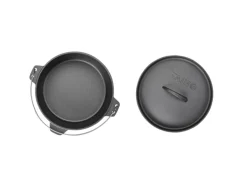 Taino Dutch Oven 4L Gusseisen Feuertopf Deckelheber Grillzubehör Dopf
