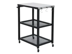 Taino Netis Grillwagen Grilltisch Rollwagen Grillständer Klein Mit Rollen Outdoor Balkon Garten Terrasse Schwarz