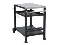 Taino Nikan Grillwagen Grilltisch Rollwagen Grillständer Klein Mit Rollen Outdoor Balkon Garten Terrasse Schwarz