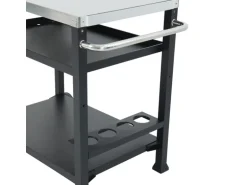 Taino Nikan Grillwagen Grilltisch Rollwagen Grillständer Klein Mit Rollen Outdoor Balkon Garten Terrasse Schwarz