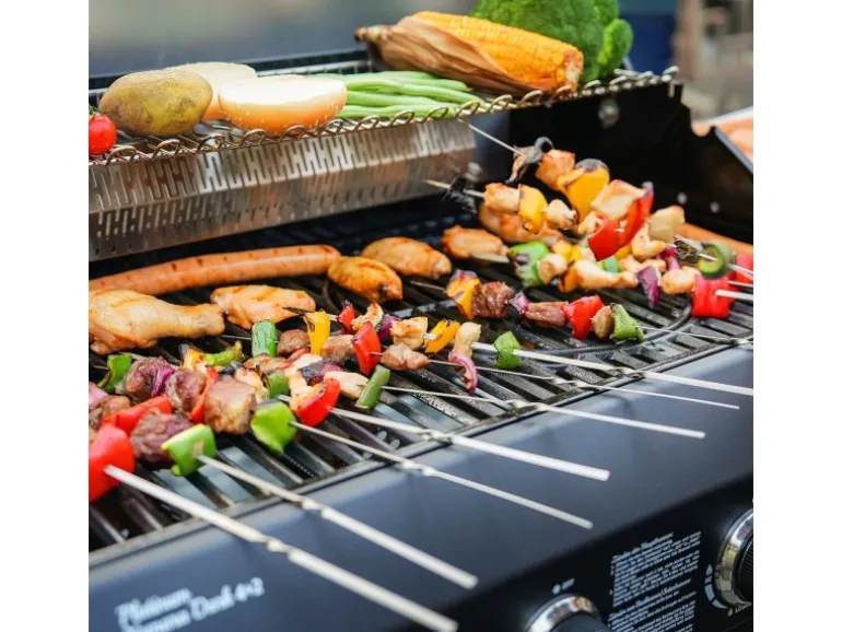 Taino Platinum Yamara Dark 4+2 Set Mit Haube Gasgrill Stahl 4 Brenner Sear-Burner Backburner