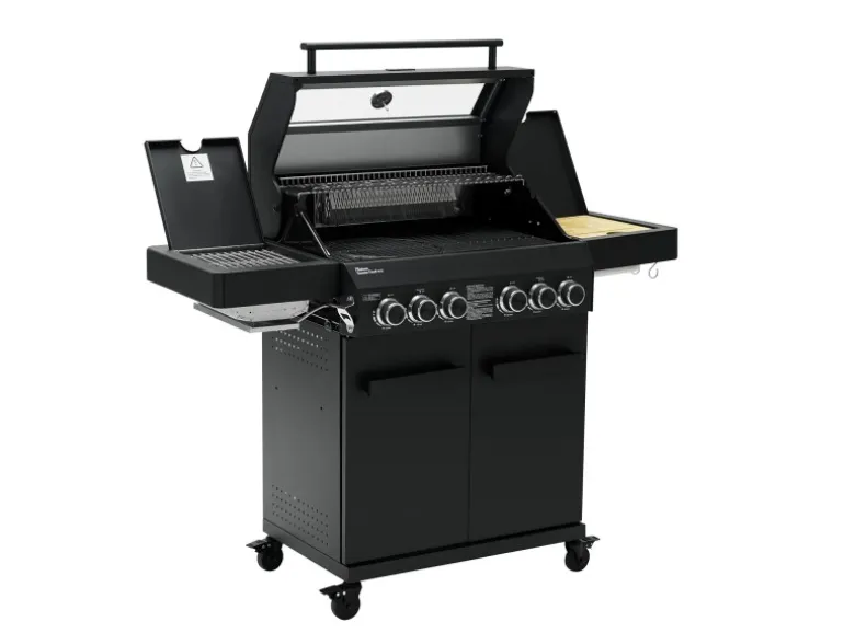 Taino Platinum Yamara Dark 4+2 Set Mit Haube Gasgrill Stahl 4 Brenner Sear-Burner Backburner