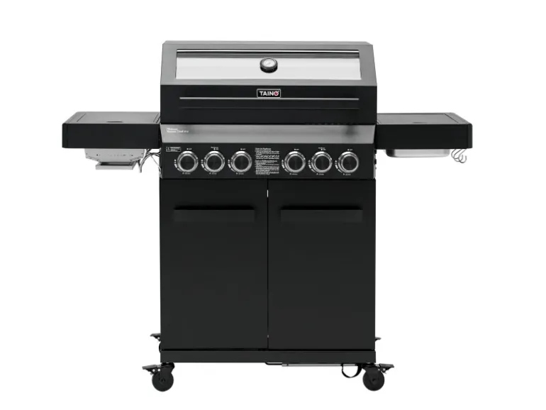 Taino Platinum Yamara Dark 4+2 Set Mit Haube Gasgrill Stahl 4 Brenner Sear-Burner Backburner