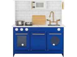 Teamson Kids Kinderküche Spielküche mit Zubehör für Kinder Blau