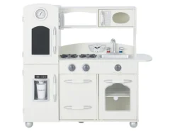 Teamson Kids Kinderküche Spielküche mit Zubehör für Kinder Weiß