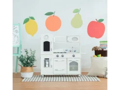 Teamson Kids Kinderküche Spielküche mit Zubehör für Kinder Weiß