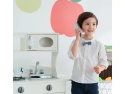 Teamson Kids Kinderküche Spielküche mit Zubehör für Kinder Weiß