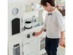 Teamson Kids Kinderküche Spielküche mit Zubehör für Kinder Weiß