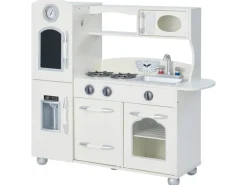 Teamson Kids Kinderküche Spielküche mit Zubehör für Kinder Weiß