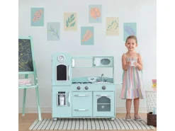 Teamson Kids Kinderküche Spielküche mit Zubehör für Kinder Minze