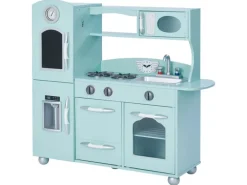 Teamson Kids Kinderküche Spielküche mit Zubehör für Kinder Minze