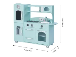 Teamson Kids Kinderküche Spielküche mit Zubehör für Kinder Minze