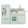 Teamson Kids Little Chef Charlotte Moderne Spielküche mit Zubehör Mint Gold