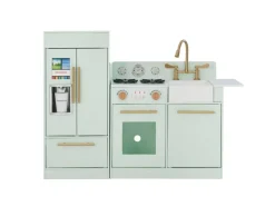 Teamson Kids Little Chef Charlotte Moderne Spielküche mit Zubehör Mint Gold