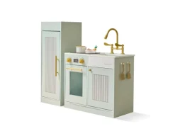 Teamson Kids Little Chef Chester Kinderküche in Grün mit Zubehör für Spaß