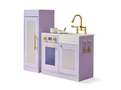 Teamson Kids Little Chef Chester Kinderküche in Lila mit Viel Zubehör