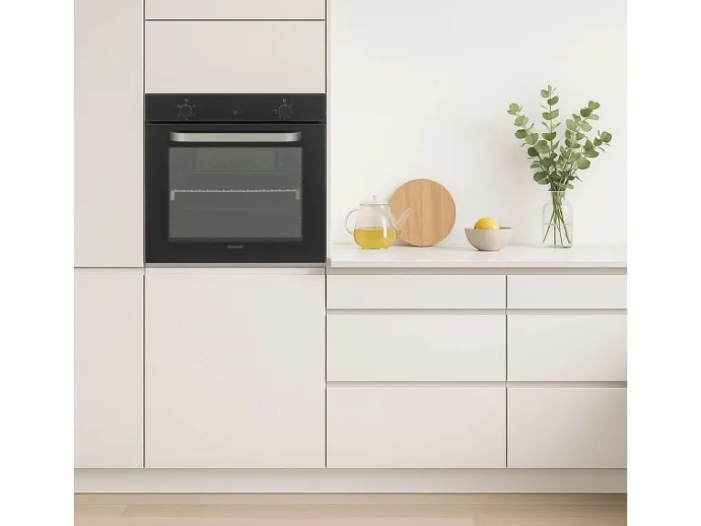 Telefunken Backofen Einbaubackofen Autark 78 Liter Hot Air Shield 60 cm Einbau Ofen Ohne Kochfeld Schwarz