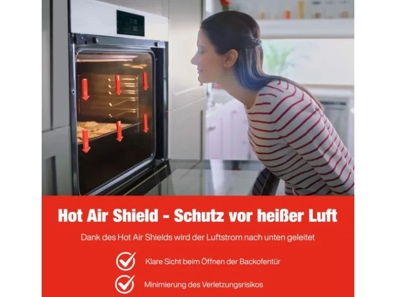 Telefunken Backofen Einbaubackofen Autark 78 Liter Hot Air Shield 60 cm Einbau Ofen Ohne Kochfeld Schwarz