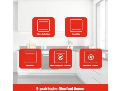 Telefunken Backofen Einbaubackofen Autark 78 Liter Hot Air Shield 60 cm Einbau Ofen Ohne Kochfeld Schwarz