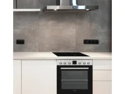 Telefunken Einbauherd-Set Backofen mit Induktionskochfeld 4 Zonen Teleskopauszug 78 Liter B-HS-75-I-I