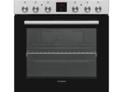 Telefunken Einbauherd-Set Backofen mit Induktionskochfeld 4 Zonen Teleskopauszug 78 Liter B-HS-75-I-I