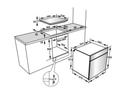 Telefunken Einbauherd-Set Backofen mit Induktionskochfeld 4 Zonen Teleskopauszug 78 Liter B-HS-75-I-I
