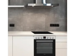 Telefunken Einbauherd-Set Backofen mit Glaskeramik-Kochfeld 4 Zonen Teleskopauszug 78 Liter B-HS-75-C-I