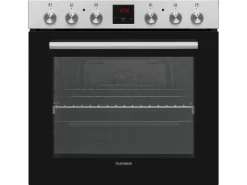 Telefunken Einbauherd-Set Backofen mit Glaskeramik-Kochfeld 4 Zonen Teleskopauszug 78 Liter B-HS-75-C-I